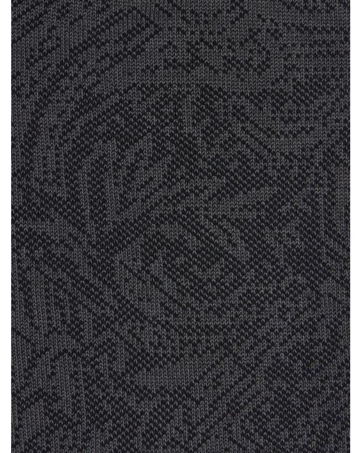 Etro Black Leafy Jacquard Socks for men