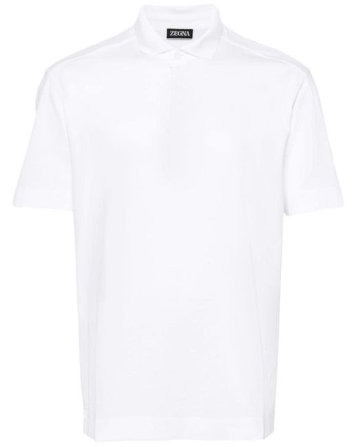 Zegna Klassisches Poloshirt in White für Herren