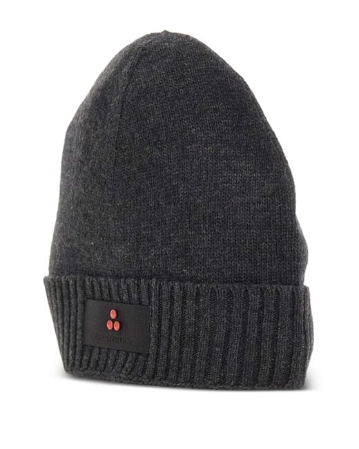 Peuterey Gray Beanie mit gerippten Saum