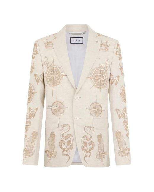 Blazer Con Botones Philipp Plein de hombre de color White