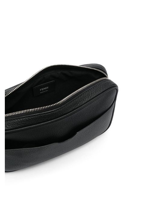 Fendi Black Embossed-logo Shoulder Bag for men