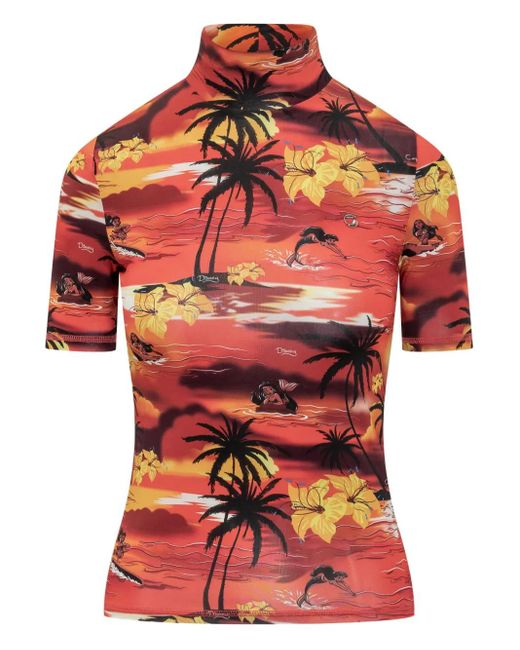 Coperni Red Tropical T-Shirt