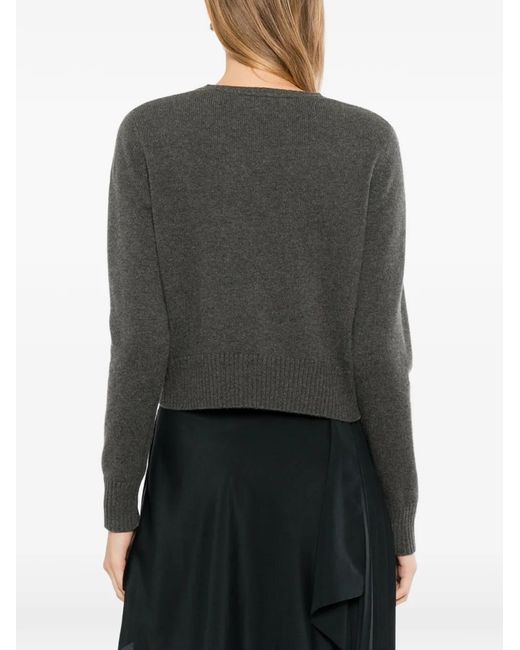 N.Peal Cashmere Black Chunky Cropped Cardigan