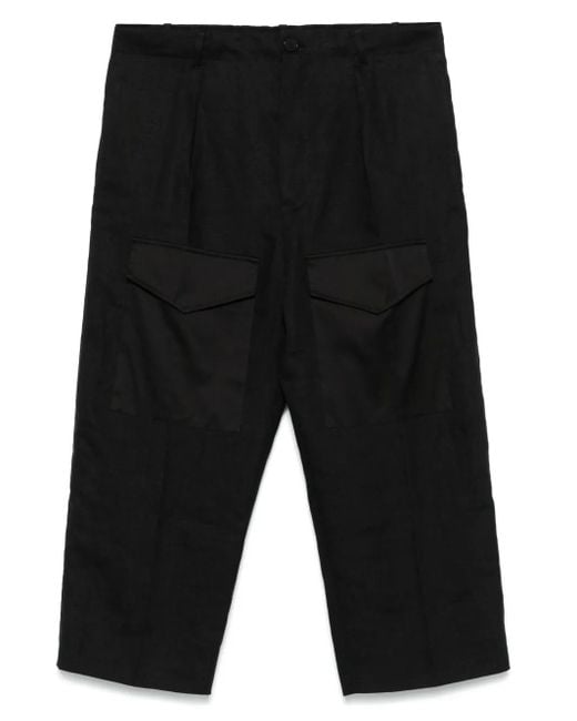 Setchu Black Cropped Trousers