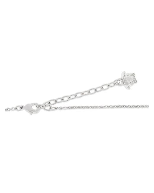Versace White Logo-Lettering Necklace