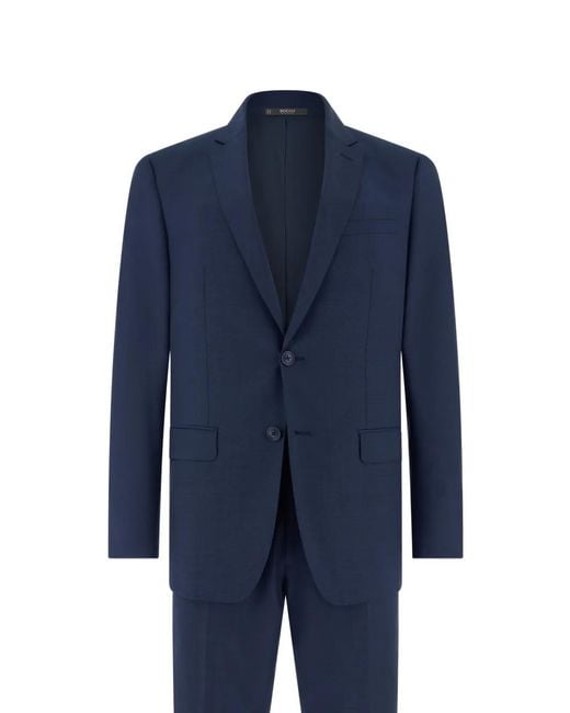 Boggi Blue Micro Pattern Single-Breasted Suit for men
