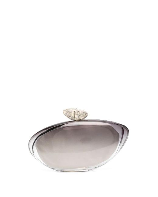 Clutch Con Cristalli di Benedetta Bruzziches in Gray