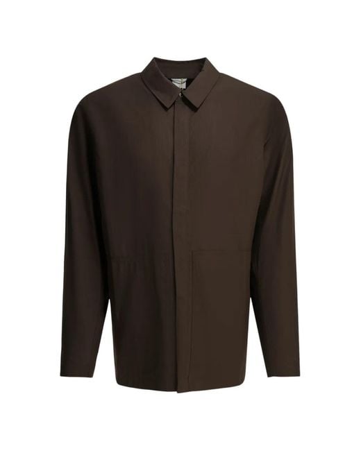 Houdini Sportswear Gray Ripstop Logo-Embroidered Coat for men