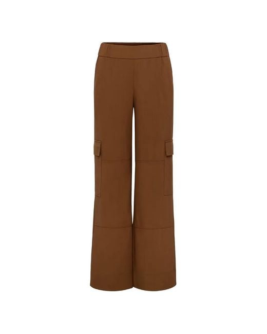 Anatomie Brown Pantalon Ample Herron À Poches Cargo