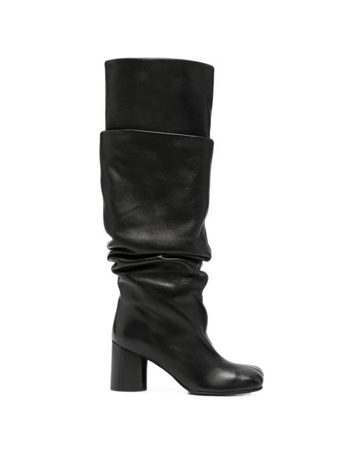 Poeve Black Square-Toe Boots