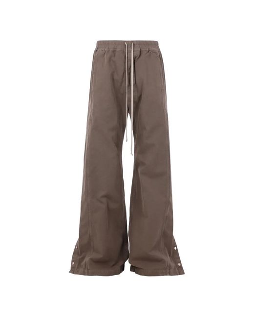 Rick Owens Brown Temple Buttoned Trousers for men