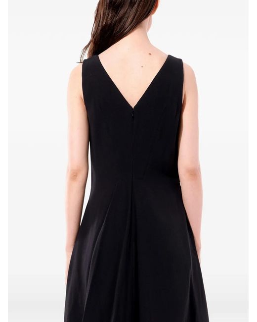 Balenciaga Black V-Neck Sleeveless Midi Dress