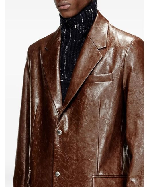 DIESEL Brown J-Creed Coat for men