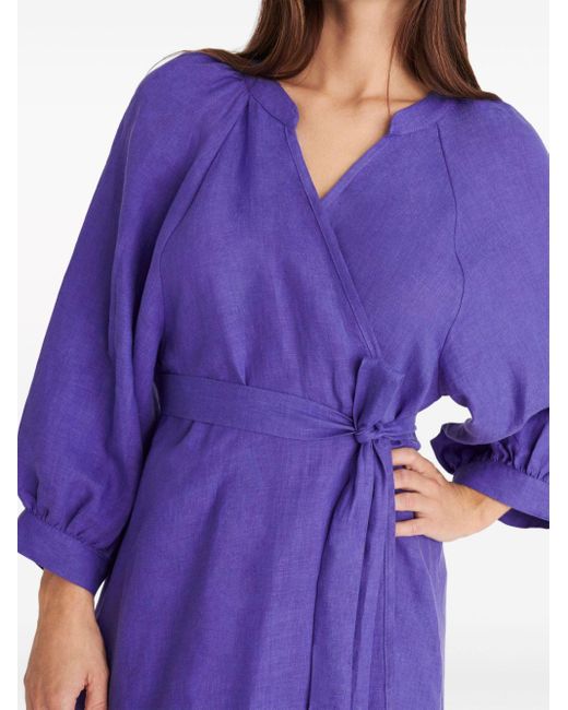 Eres Purple Joie Linen Maxi Dress