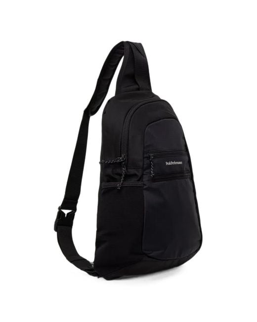 Peak Performance Black Logo-Print Single-Strap Backpack