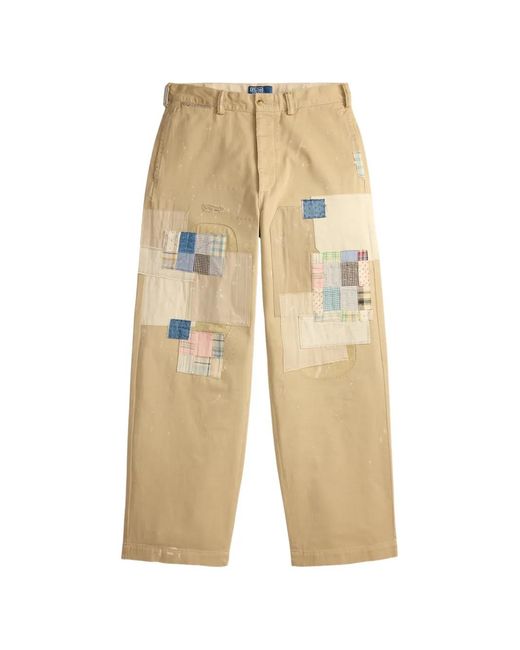 Polo Ralph Lauren White Pantalon À Design Patchwork for men