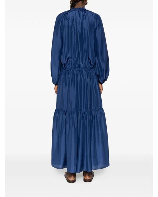 Momoní Blue Viento Silk Maxi Dress