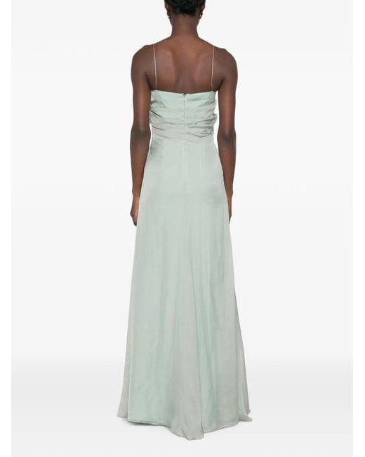 Raquel Diniz White New Samba Ruched Maxi Dress