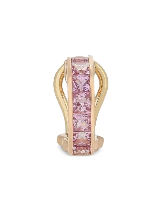 Pendiente Anna en oro rojo de 18 ct con zafiro rosa Dolce & Gabbana de color White