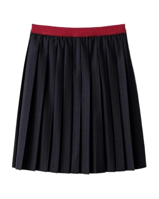Gonna Plissettata Gessata di Miu Miu in Black