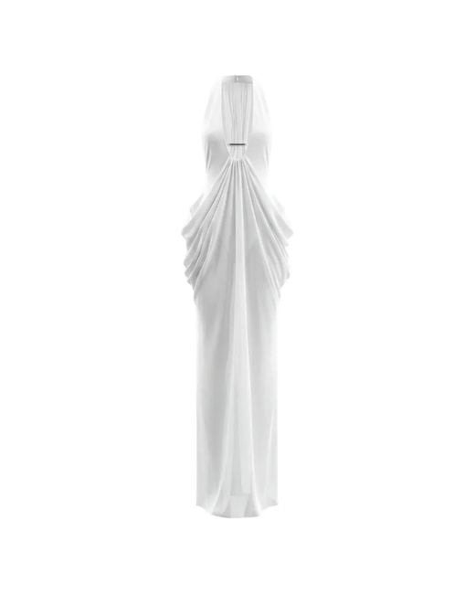 ATOIR White Halterneck Draped Dress