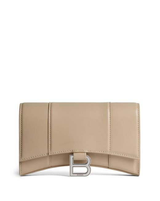 Balenciaga Natural Hourglass Leather Wallet-on-chain