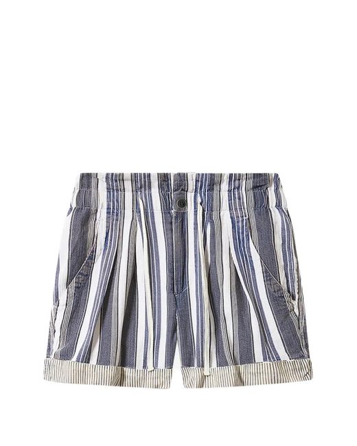 Isabel Marant White Short Nirma À Rayures