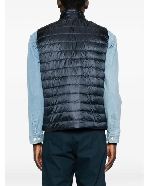 Herno Blue And Quilted Vest for men