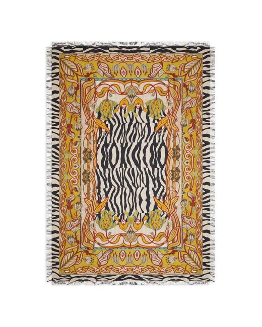 Pierre Louis Mascia Metallic Aloeuw Floral-Print Scarf