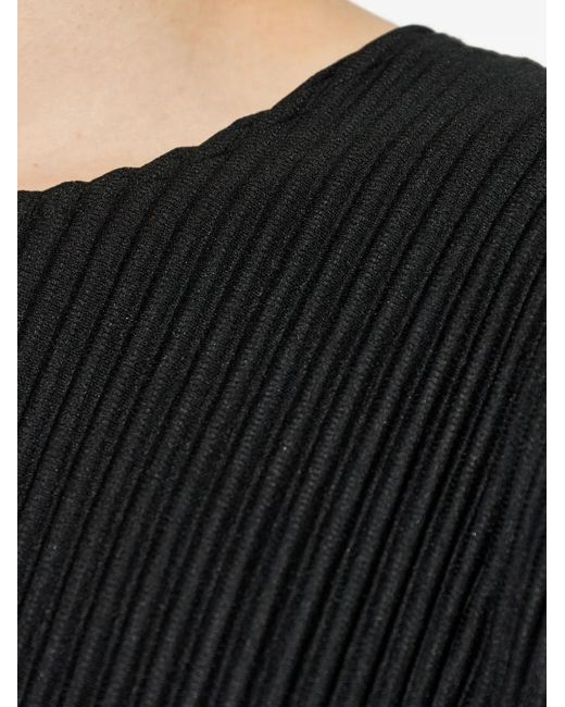 Homme Plissé Issey Miyake Black T-Shirt À Design Plissé for men