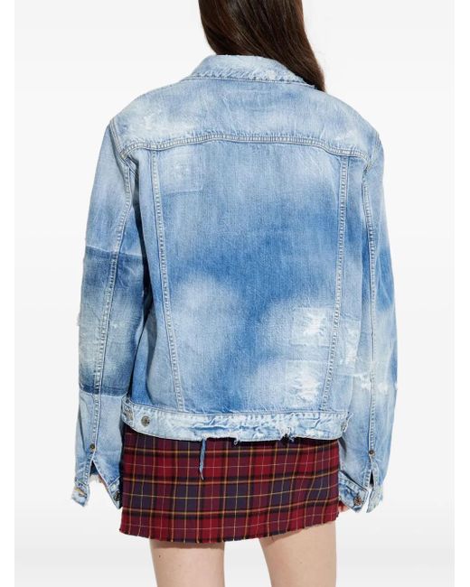 DSquared² ダメージ デニムジャケット Blue