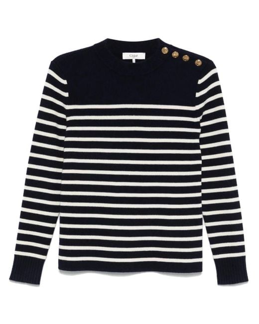 Chloé Blue Striped Sweater