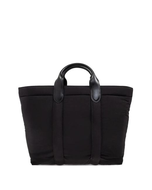 Jacquemus Black The Bambino Padded Leather-Handle Tote Bag for men
