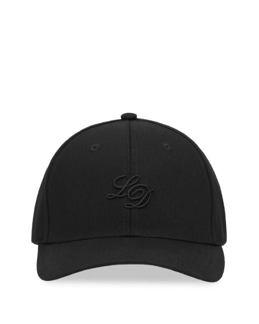 Les Deux Black Logo-Embroidered Baseball Cap for men