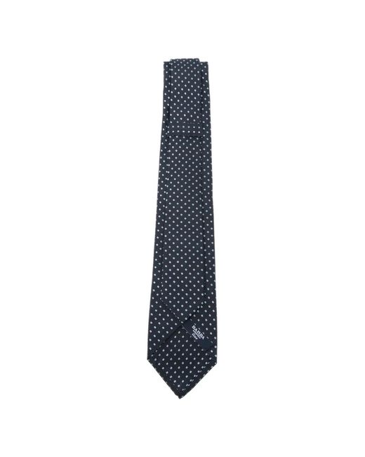 Barba Napoli Blue Geometric-Pattern Tie for men