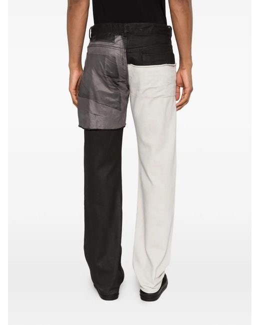 Vaqueros Con Diseño Patchwork Rick Owens de hombre de color Gray