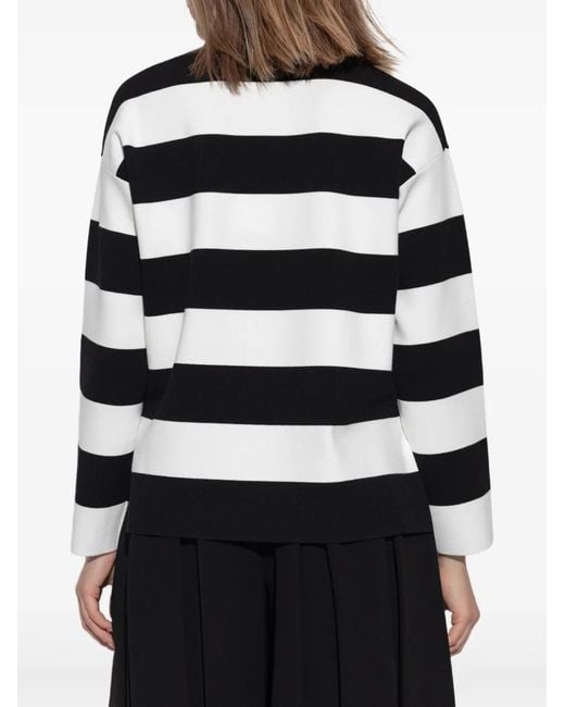Max Mara Black Striped T-Shirt