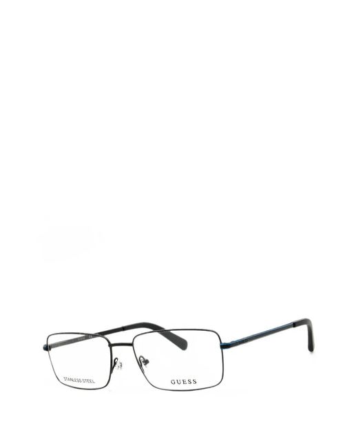 Guess White Rectangle-Frame Glasses for men
