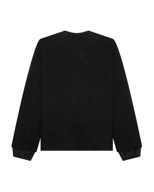 Jil Sander Black Lined Cuff Sweatshirt for men