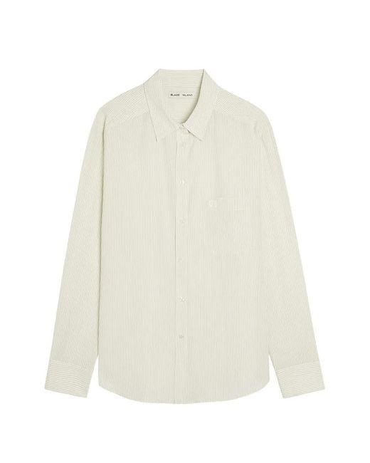Blazé Milano White Striped Shirt