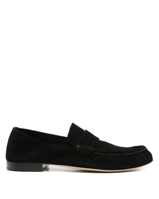 The Row Black Suede Loafers for men