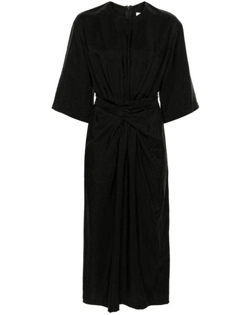 Christian Wijnants Midi-jurk Met Geknoopt Detail in het Black