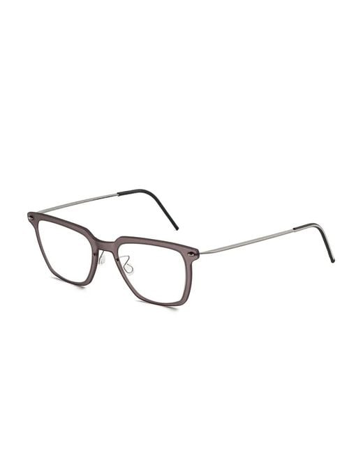 Lindberg Brown Rectangle-Frame Glasses