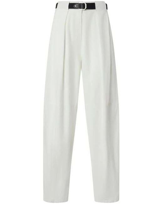 Pinko White Hose Mit Bundfalten