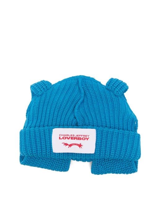 Charles Jeffrey Pop Up-Ears Beanie in Blue für Herren