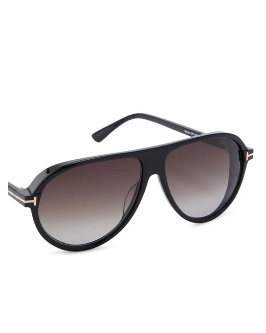 Tom Ford Brown Marcus Pilot-Frame Sunglasses