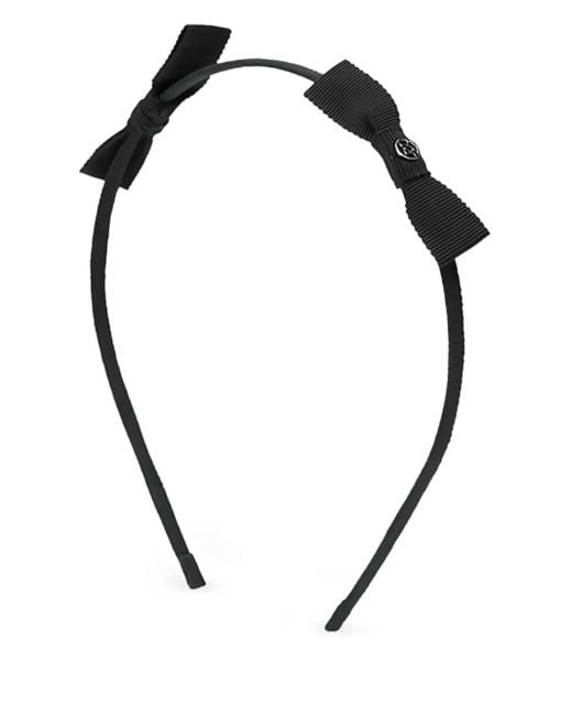 Maison Michel Brianna リボン ヘアバンド Black