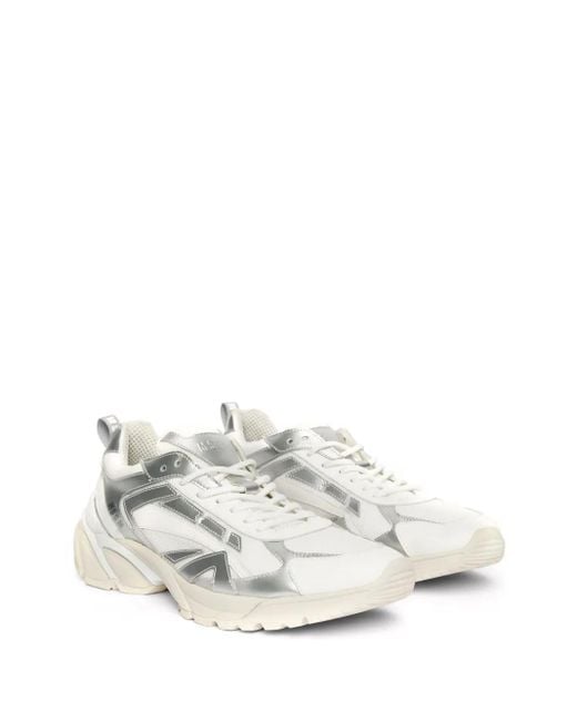 MSGM White Vulcano Distressed Sneakers for men