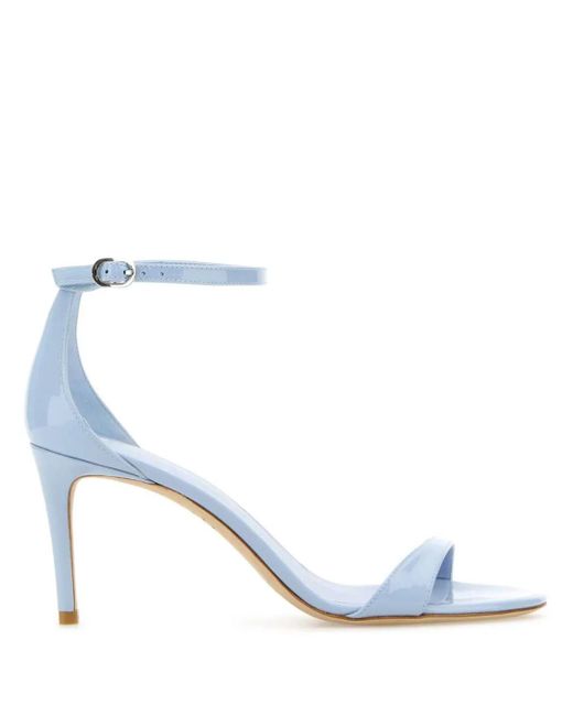 Stuart Weitzman White 75Mm Nudist Ii Sandals