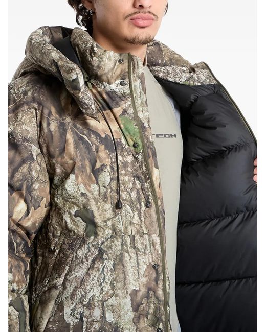 Nike Gray Printed Hooded Parka for men